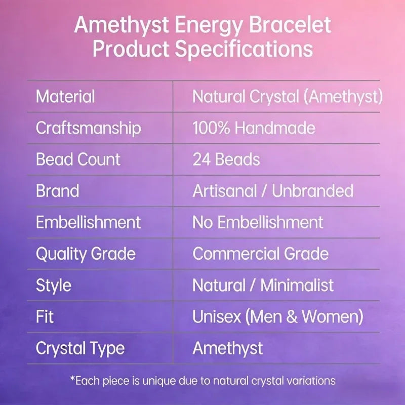 Amethyst Calm & Success Bracelet [pre-order] - JQcool